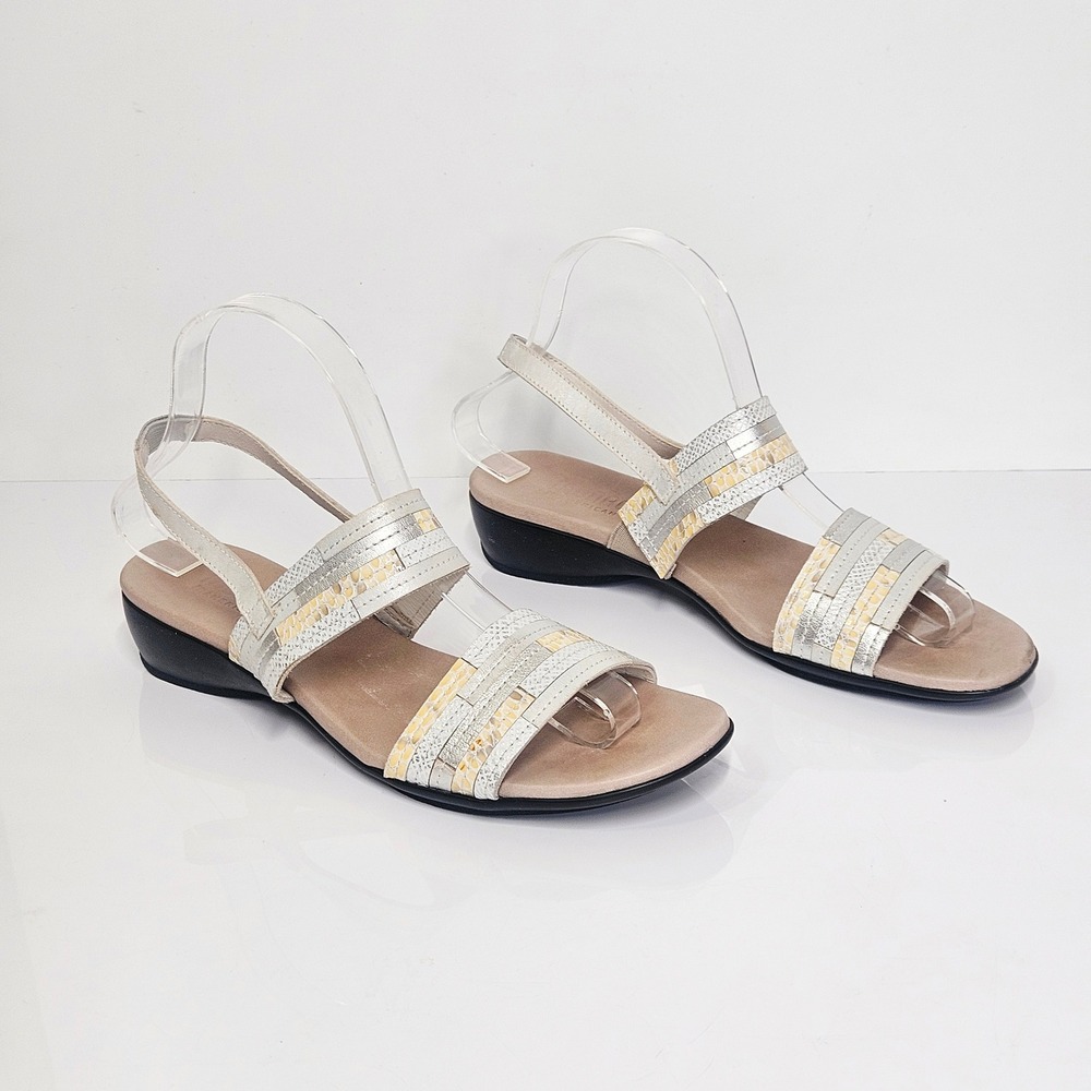 Munro Pisces Yellow White Silver Patchwork Slingb… - image 1